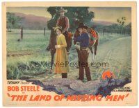 2p652 LAND OF MISSING MEN LC '30 cowboy Bob Steele walks with pretty Caryl Lincoln by horses!