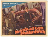 2p697 MANHATTAN SHAKEDOWN LC '39 great image of two guys with guns standing by cool car!