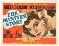 2p128 MINIVER STORY TC '50 close up artwork of pretty Greer Garson & Walter Pidgeon!