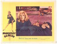 2p713 MODESTY BLAISE LC #8 '66 sexiest female secret agent Monica Vitti by guy stuck w/two knives!