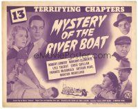 2p138 MYSTERY OF THE RIVER BOAT TC '44 cool Universal serial in 13 terrifying chapters!