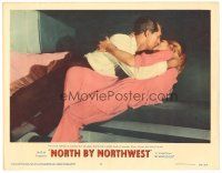 2p755 NORTH BY NORTHWEST LC #3 '59 Cary Grant & Eva Marie Saint kissing in the train's upper berth!
