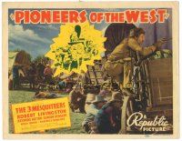2p153 PIONEERS OF THE WEST TC '40 The Three Mesquiteers & Noah Beery take cover behind wagons!