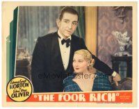 2p801 POOR RICH LC '34 young Edward Everett Horton in tuxedo with sexy Leila Hyams!