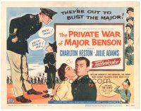 2p155 PRIVATE WAR OF MAJOR BENSON TC '55 art of Charlton Heston ordering around little kids!