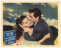 2p820 RETURN OF OCTOBER LC #4 '48 best romantic close up of Glenn Ford kissing sexy Terry Moore!