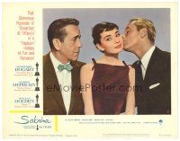 2p840 SABRINA LC #2 R62 Audrey Hepburn between Humphrey Bogart & William Holden, Billy Wilder