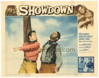 2p869 SHOWDOWN LC #7 '63 Audie Murphy punches Charles Drake, who he's chained together with!