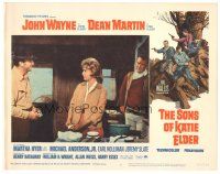 2p894 SONS OF KATIE ELDER LC #8 '65 John Wayne watches brother Dean Martin talk to Martha Hyer!