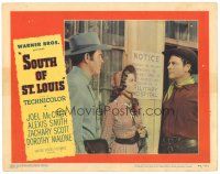 2p895 SOUTH OF ST. LOUIS LC '49 Joel McCrea & Dorothy Malone standing outside military hospital!