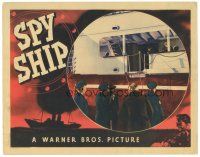 2p899 SPY SHIP LC '42 cool image of policemen facing down crooks on ship with guns!
