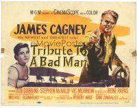 2p213 TRIBUTE TO A BAD MAN TC '56 great art of cowboy James Cagney, pretty Irene Papas!