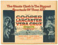 2p219 VERA CRUZ TC '55 best close up artwork of intense cowboys Gary Cooper & Burt Lancaster!
