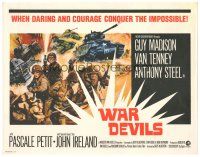 2p971 WAR DEVILS TC '71 I Diavoli Della Guerra, Guy Madison, Venantino Venantini, WWII art!