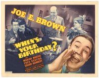 2p222 WHEN'S YOUR BIRTHDAY TC '37 wacky Joe E. Brown, Edgar Kennedy, Marian Marsh!