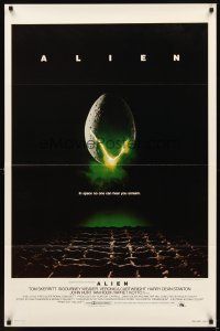 2t041 ALIEN int'l 1sh '79 Ridley Scott outer space sci-fi monster classic, cool hatching egg image!