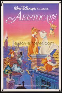 2t063 ARISTOCATS 1sh R87 Walt Disney feline jazz musical cartoon, different colorful art!