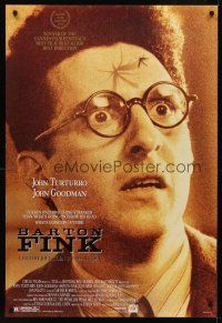 2t079 BARTON FINK DS 1sh '91 Coen Brothers, wacky c/u of John Turturro with mosquito on forehead!