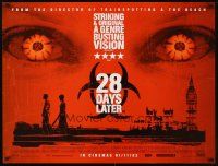 2r768 28 DAYS LATER advance DS British quad '02 Danny Boyle, Cillian Murphy vs. zombies in London!