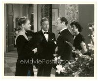 2s656 NOTORIOUS 8x10 still '46 Claude Rains & Ingrid Bergman talk to Nazis at party by Longet!