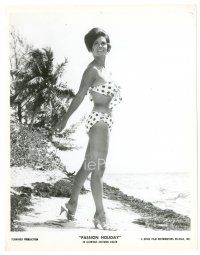 2s675 PASSION HOLIDAY 8x10 still '63 full-length sexy Christy Foushee in bikini on the beach!
