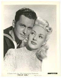 2s689 PIN UP GIRL 8x10 still '44 romantic close up of sexy Betty Grable with sailor John Harvey!