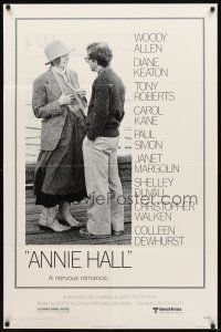 2w057 ANNIE HALL 1sh '77 full-length Woody Allen & Diane Keaton, a nervous romance!
