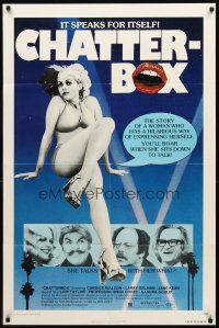 2w186 CHATTERBOX 1sh '77 sex movie about a woman who has a hilarious way of expressing herself!