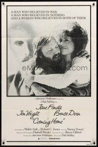2w214 COMING HOME 1sh '78 Jane Fonda, Jon Voight, Bruce Dern, Hal Ashby, Vietnam veterans!