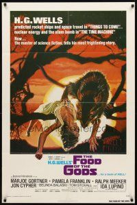 2w381 FOOD OF THE GODS 1sh '76 artwork of giant rat feasting on dead girl by Drew Struzan!