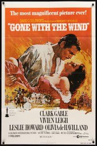 2w442 GONE WITH THE WIND 1sh R80 Clark Gable, Vivien Leigh, Leslie Howard, all-time classic!