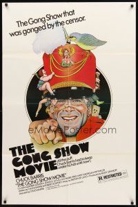 2w443 GONG SHOW MOVIE 1sh '80 all the stuff Chuck Barris had to keep under his hat, Nelson art!