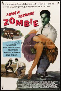 2w522 I WAS A TEENAGE ZOMBIE video 1sh '87 music by Los Lobos, Violent Femmes & The Smithereens!