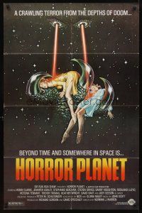 2w538 INSEMINOID 1sh R82 Horror Planet, really wild sci-fi image of sexy girls in monster hand!