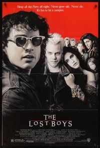 2w627 LOST BOYS 1sh '87 teen vampire Kiefer Sutherland, directed by Joel Schumacher!