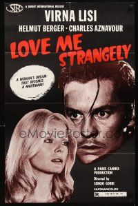 2w631 LOVE MESTRANGELY 22x34 special poster 1976 great images of sexy Virna Lisi & Helmut Berger!