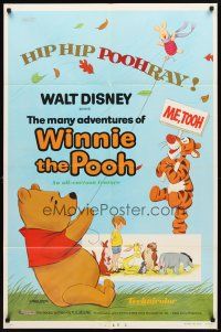 2w646 MANY ADVENTURES OF WINNIE THE POOH 1sh '77 and Tigger too, cute images!