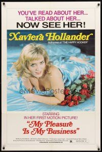 2w668 MY PLEASURE IS MY BUSINESS 1sh '74 sexy Xaviera Hollander, authoress of Happy Hooker!