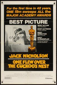 2w695 ONE FLEW OVER THE CUCKOO'S NEST awards 1sh '75 Jack Nicholson & Sampson, Milos Forman classic