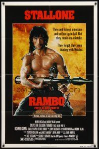 2w744 RAMBO FIRST BLOOD PART II 1sh '85 no man, no law, no war can stop Sylvester Stallone!