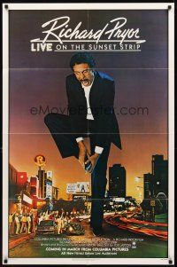 2w759 RICHARD PRYOR LIVE ON THE SUNSET STRIP advance 1sh '82 photo of Pryor by David Alexander!