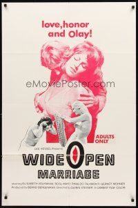 2w793 WIDE OPEN MARRIAGE 1sh '75 Puppa Armbruster, sexy images!