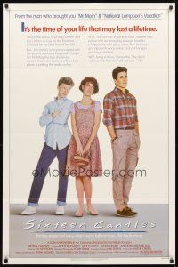 2w808 SIXTEEN CANDLES 1sh '84 Molly Ringwald, Anthony Michael Hall, directed by John Hughes!