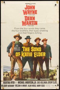 2w820 SONS OF KATIE ELDER 1sh '65 Martha Hyer, great line up of John Wayne, Dean Martin & more!