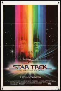 2w831 STAR TREK advance 1sh '79 cool art of William Shatner & Leonard Nimoy by Bob Peak!