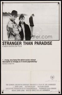 2w839 STRANGER THAN PARADISE 1sh '84 Jim Jarmusch, John Lurie, Eszter Balint on beach!