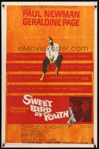 2w855 SWEET BIRD OF YOUTH 1sh '62 Paul Newman, Geraldine Page, from Tennessee Williams' play!