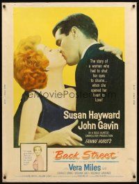 2x338 BACK STREET 30x40 '61 Susan Hayward & John Gavin romantic close up, Vera Miles!