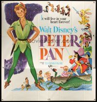 2x021 PETER PAN 6sh R69 Walt Disney animated cartoon fantasy classic, great full-length art!
