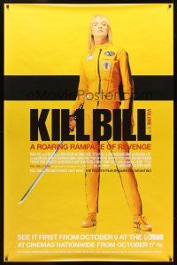 2x096 KILL BILL: VOL. 1 English 40x60 '03 Quentin Tarantino, full-length Uma Thurman with katana!
